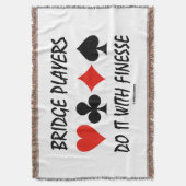 ブリッジ選手は4枚のカードスーツでそれを行う スローブランケット (正面縦)