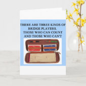 ブリッジ・ゲーム・プレーヤーの複製 カード (黄色い花)