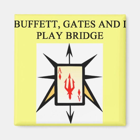 ブリッジ・ゲーム・プレーヤーの複製 マグネット (正面)