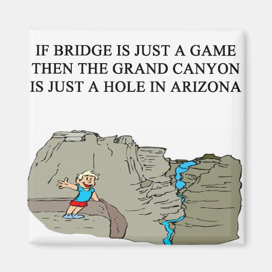 ブリッジ・ゲーム・プレーヤーの複製 マグネット (正面)