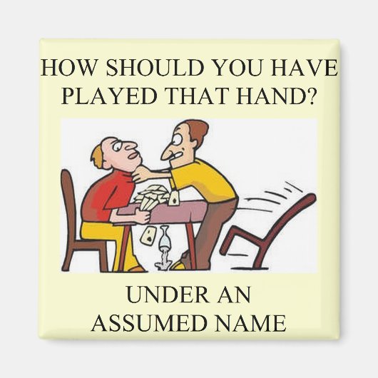 ブリッジ・ゲーム・プレーヤーの複製 マグネット (正面)