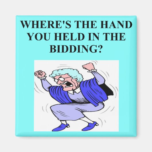 ブリッジ・ゲーム・プレーヤーの複製 マグネット (正面)