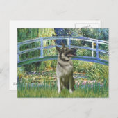 ブリッジ – ノルウェーエルクハウンド ポストカード (正面/裏面)