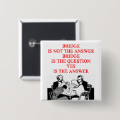 ブリッジ・プレーヤーのデザイン 缶バッジ (正面&裏面)