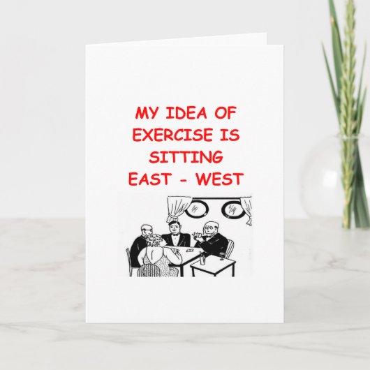 ブリッジ・プレーヤーの冗談 カード (正面)