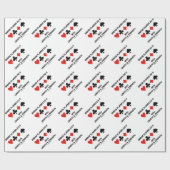 ブリッジ・プレーヤーは長さ及び強さとのそれをします ラッピングペーパー (フラット)