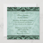 ブリッスフルブロケードセージフローラ結婚式招待状 招待状 (裏面)