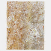 ブリッスルと開花の水色 フリースブランケット (正面)