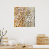 ブリッスルと開花の水色 ポスター (キッチン)