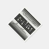 ブリッズミュージカルノートパーソナライズされた スタンダードカクテルナプキン (角)