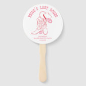 ブリッズラストロデオバチェロレッテピンクのシック ハンドファン (裏面)