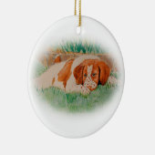 ブリッタニーの子犬 セラミックオーナメント (右)