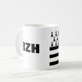 ブリッタニーの旗のマグ コーヒーマグカップ (正面左)
