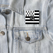 ブリッタニーの旗(ブルターニュ語) 缶バッジ (インサイチュ)