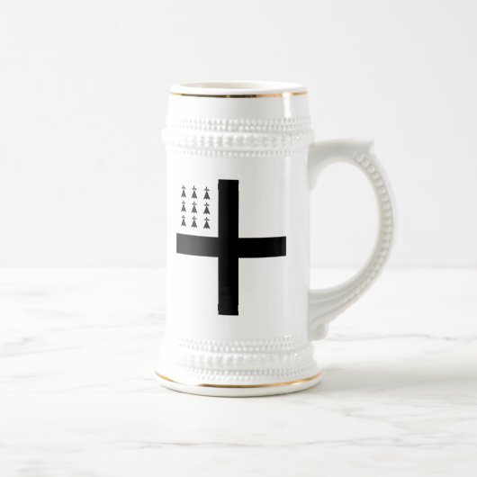 ブリッタニーステイン-黒い十字及びErmine ビールジョッキ (右)