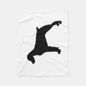 ブリッタニースパニエル犬のシルエット愛はシルエットの後をつけます フリースブランケット (正面)