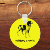 ブリッタニースパニエル犬 キーホルダー (正面)