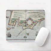 ブリッタニー1588年の海岸線の地図 マウスパッド (マウス)