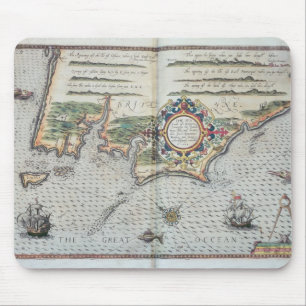 ブリッタニー1588年の海岸線の地図 マウスパッド