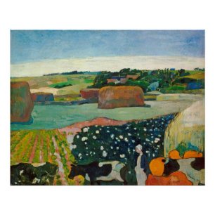 ブリッタニー1890年のポール・ゴーギャン の三角波(油 ポスター