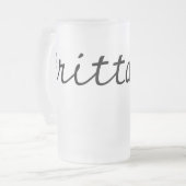 、ブリッタニー、クリス無題 フロストグラスビールジョッキ (正面左)