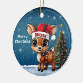 ブリッツェン ベビー シカ 鹿 トナカイ🦌 🎄 セラミックオーナメント (左)