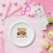 ブリットは感謝祭の食べ大きすぎるTの方法を知っている –  ペーパープレート (パーティー)