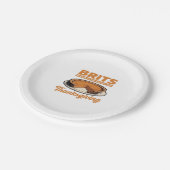 ブリットは感謝祭の食べ大きすぎるTの方法を知っている –  ペーパープレート (アングル)