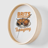 ブリットは感謝祭の食べ大きすぎるTの方法を知っている –  壁時計 (傾斜)