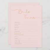 ブリットニービンゴ 招待状 (正面/裏面)