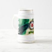 ブリッパーソナライズされたクアイリッシュバッジ(アイルランド国旗あり) ビールジョッキ (正面左)