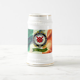 ブリッパーソナライズされたクアイリッシュバッジ(アイルランド国旗あり) ビールジョッキ