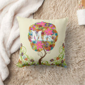 ブリッパーソナライズされたドサンゴとアクアフラワーツリー クッション (ブランケット)