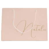 ブリッパーソナライズされたドメイドブライダルパーティバチェロレッテ ラージペーパーバッグ (正面)