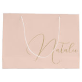 ブリッパーソナライズされたドメイドブライダルパーティバチェロレッテ ラージペーパーバッグ (裏面)