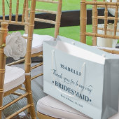 ブリッパーソナライズされたドメイドブルーありがとう ラージペーパーバッグ