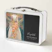 ブリッパーソナライズされたドメイド提案箱 – 花嫁 メタルランチボックス (正面)