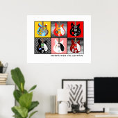 ブリッモダントポップ・アートのアート電気ギターコレクション ポスター (ホームオフィス)