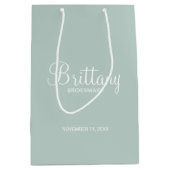 ブリッモダンドスパーソナライズされたメイド名 ミディアムペーパーバッグ (正面)