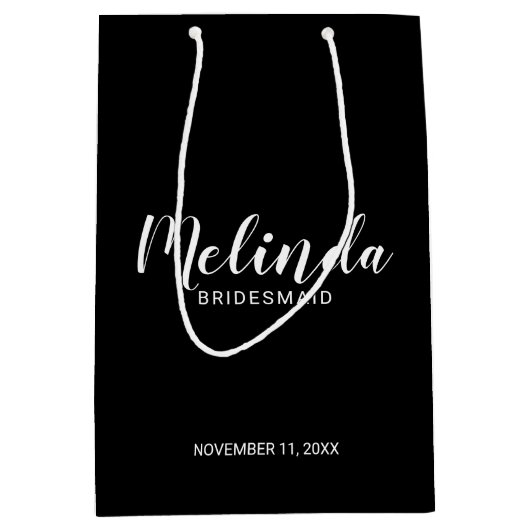 ブリッモダンドスパーソナライズされたメイド ミディアムペーパーバッグ (正面)