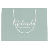 ブリッモダンドスパーソナライズされたメイド ラージペーパーバッグ (正面)