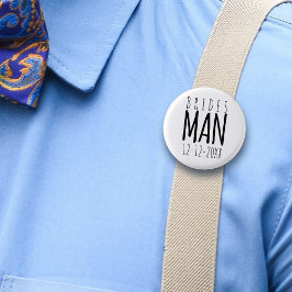 ブリッモダンドスマン結婚式パーティーの好意ピンボタン 缶バッジ