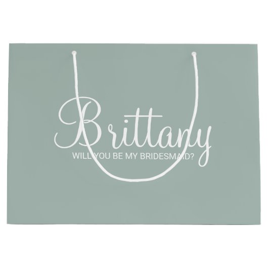 ブリッモダンドパーソナライズされたメイドの提案 ラージペーパーバッグ (正面)