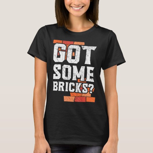 ブリッ得ク・ブリックメイソン建築労働者のBri Tシャツ (正面)