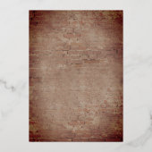 ブリッ素朴クヴィンテージ電球結婚植物 箔招待状 (裏面)