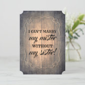 ブリッ素朴ドメイド/メイド・オブ・オーナー(花嫁付き添い人)提案 招待状 (スタンド正面)