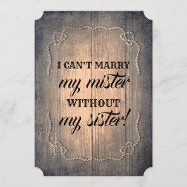 ブリッ素朴ドメイド/メイド・オブ・オーナー（花嫁付き添い人）提案 招待状