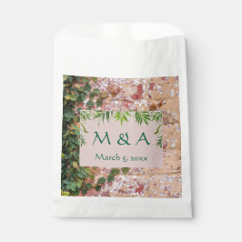 ブリッ絵を描クグリーンアイビー結婚式の引き出物バッグ フェイバーバッグ