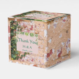 ブリッ絵を描クグリーンアイビー結婚式の引き出物ボックス フェイバーボックス