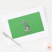 ブリッ縁どジ。ワールドラジオの日。 長方形シール (封筒)